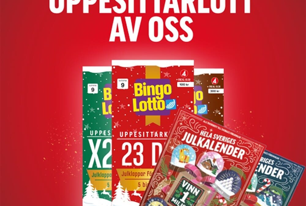 BINGOLOTTER & KALENDRAR till uppesittarkvällen 23december